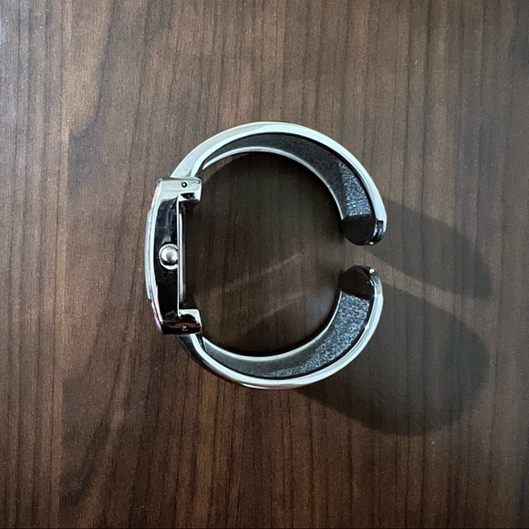 Women’s Multicolor Glitter Stripe Bangle Watch - Picture 3 of 3